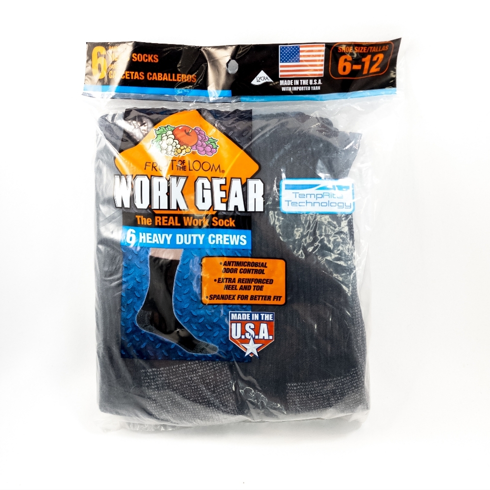 Fruit of the Loom Work Gear Crew Socks